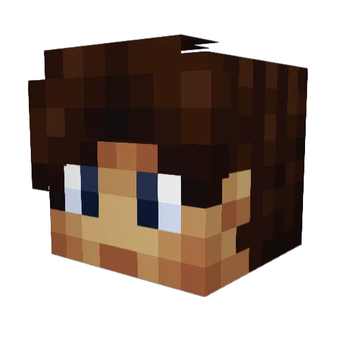 Kevkowski Minecraft avatar head, 3D render