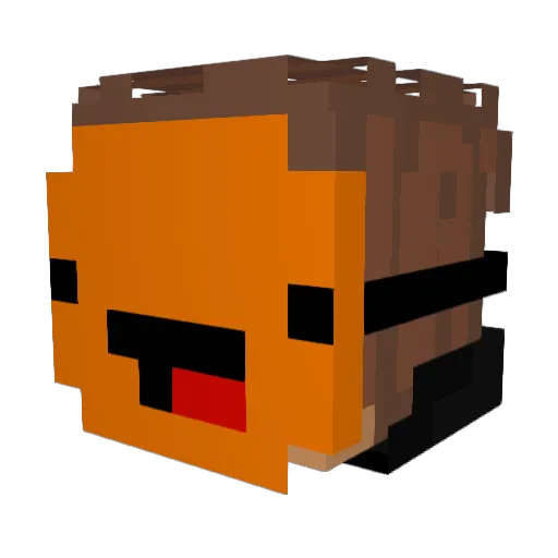 Kevlar2k Minecraft avatar head, 3D render
