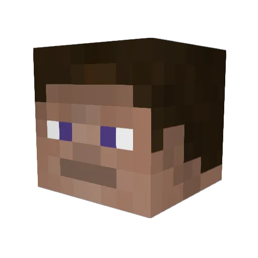 Kevmcalli Minecraft avatar head, 3D render