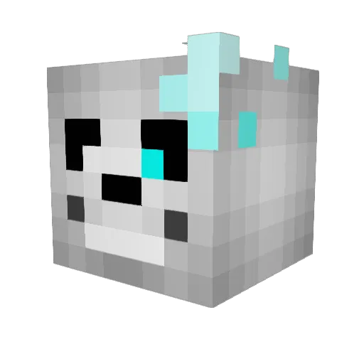 Kevstep Minecraft avatar head, 3D render