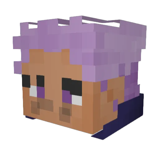 KevvieD Minecraft avatar head, 3D render