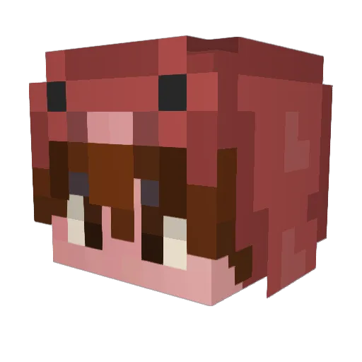 Kevwino Minecraft avatar head, 3D render