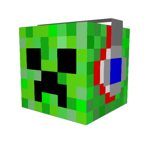 Kevwit77 Minecraft avatar head, 3D render