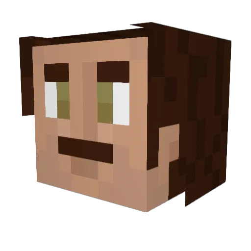 KevyeWest Minecraft avatar head, 3D render