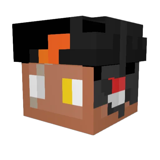 KevynZ Minecraft avatar head, 3D render