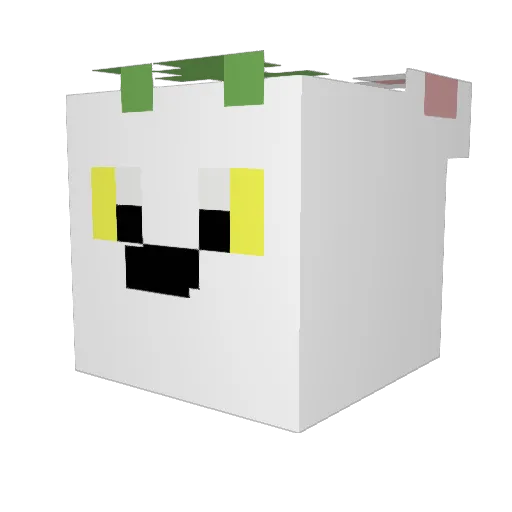 Kevyyyyyy Minecraft avatar head, 3D render