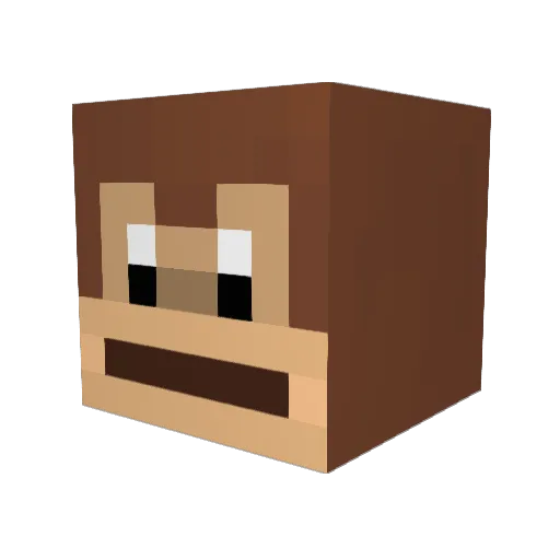 Kewes Minecraft avatar head, 3D render