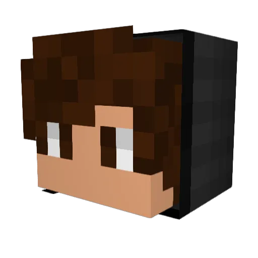 Kewisa Minecraft avatar head, 3D render