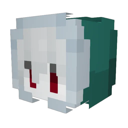 Kexour Minecraft avatar head, 3D render