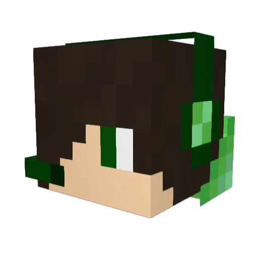 Kexyl Minecraft avatar head, 3D render