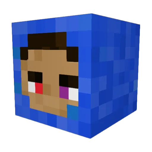 Key1824 Minecraft avatar head, 3D render