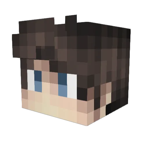 Key2TO Minecraft avatar head, 3D render