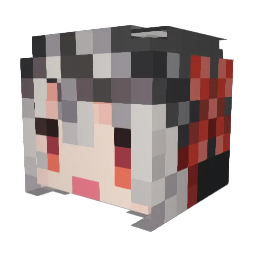 KeyASta Minecraft avatar head, 3D render