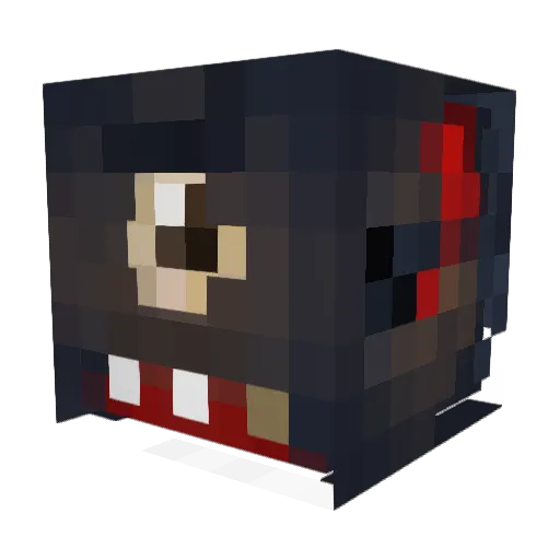 KeyCube Minecraft avatar head, 3D render