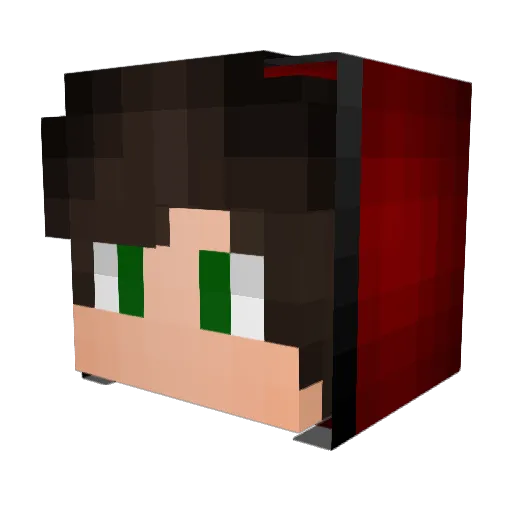 KeyElf Minecraft avatar head, 3D render