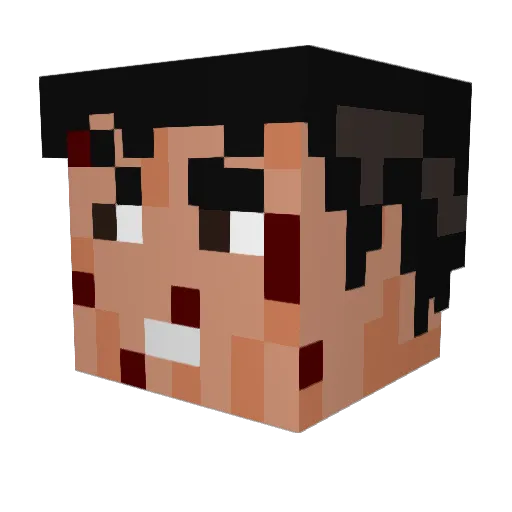 KeyG86 Minecraft avatar head, 3D render