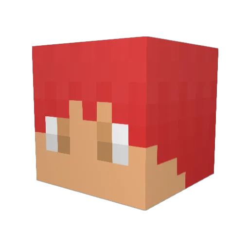 KeyHs Minecraft avatar head, 3D render
