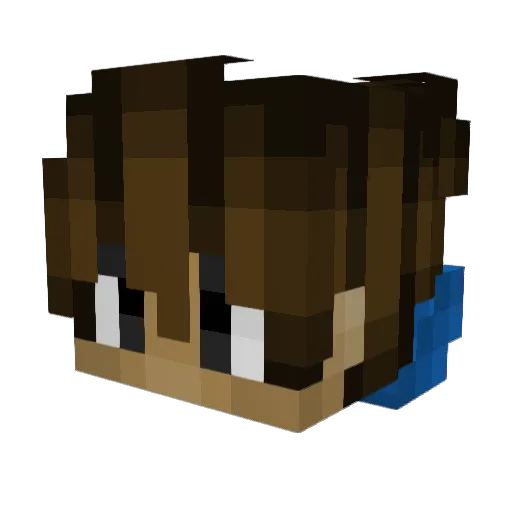 KeyIoI Minecraft avatar head, 3D render