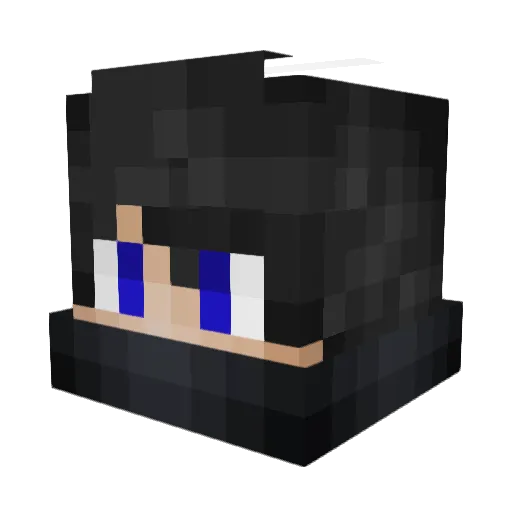 KeyLisYT Minecraft avatar head, 3D render