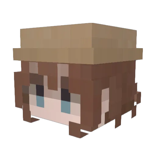 KeyOfStars_Fors Minecraft avatar head, 3D render