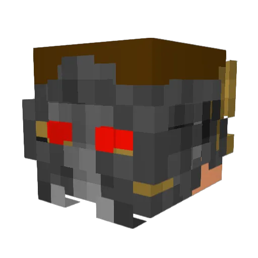 KeyPeeN Minecraft avatar head, 3D render