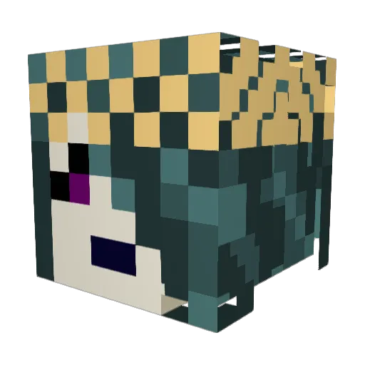 KeyScar Minecraft avatar head, 3D render
