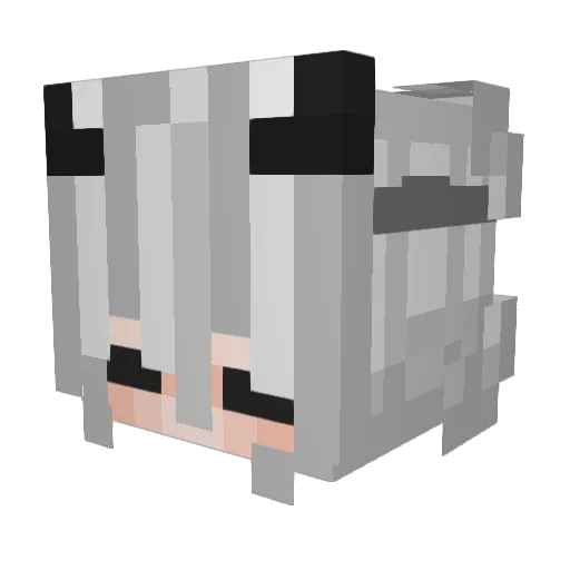 KeyWeeKreepah Minecraft avatar head, 3D render