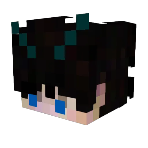 KeyX90 Minecraft avatar head, 3D render