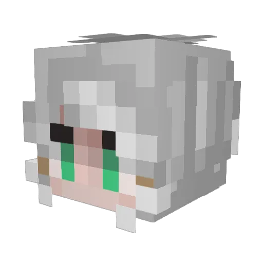 KeyXard Minecraft avatar head, 3D render