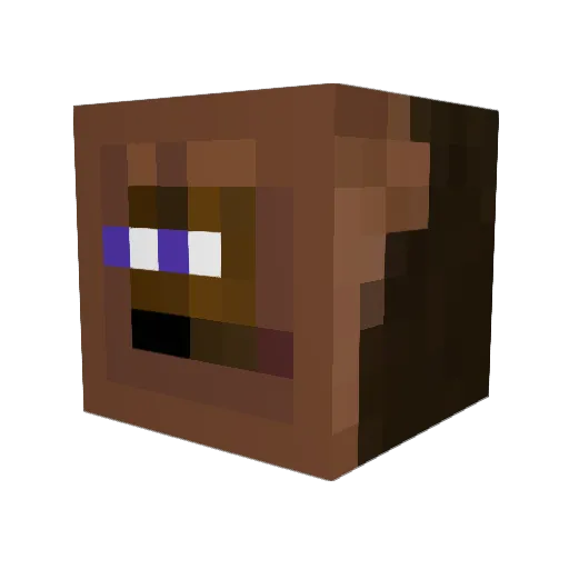 KeyZ_V2 Minecraft avatar head, 3D render