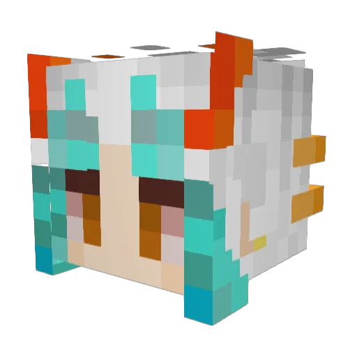 KeyZeR92 Minecraft avatar head, 3D render