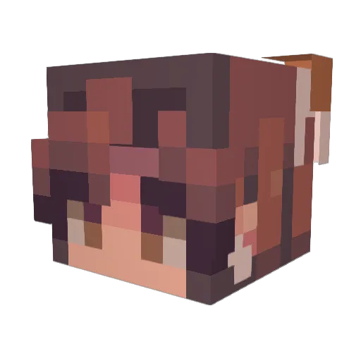 Key_Ash Minecraft avatar head, 3D render