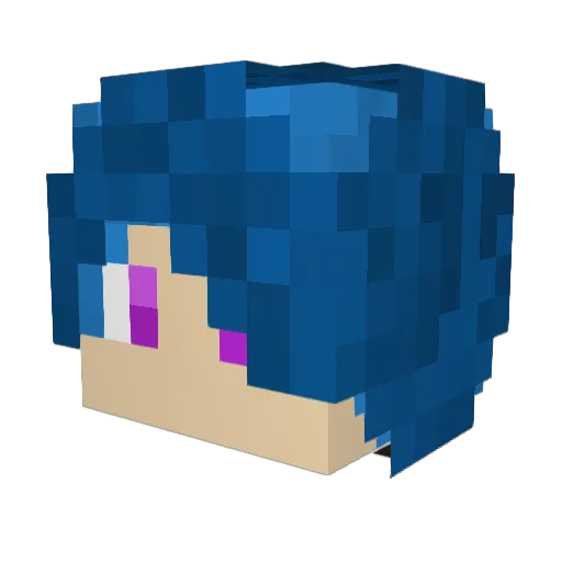 Key_N Minecraft avatar head, 3D render
