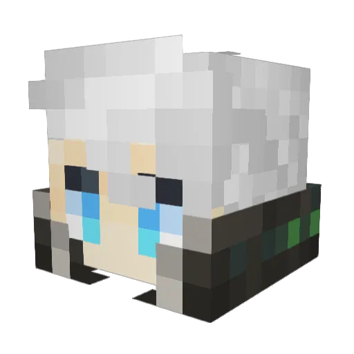 Key_Po Minecraft avatar head, 3D render
