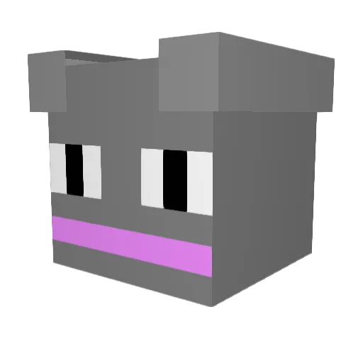 Key_rai Minecraft avatar head, 3D render