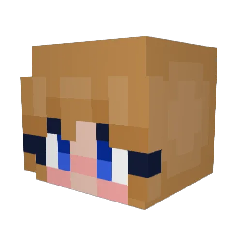 KeyanE Minecraft avatar head, 3D render