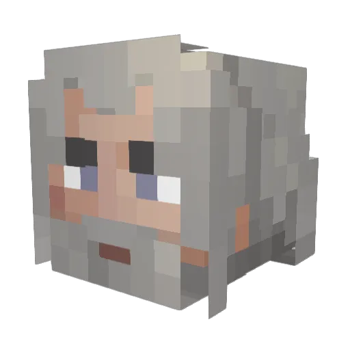 Keyash17 Minecraft avatar head, 3D render