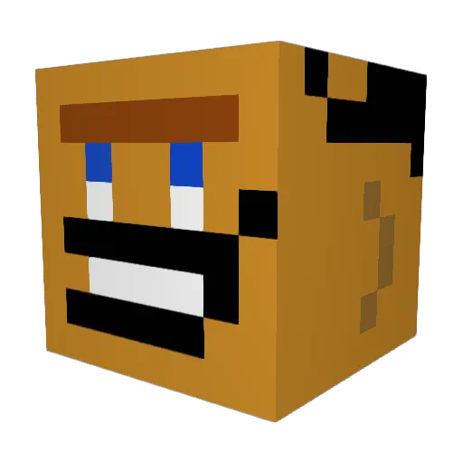 Keybeee Minecraft avatar head, 3D render