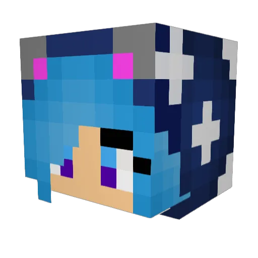 Keyboardhit Minecraft avatar head, 3D render