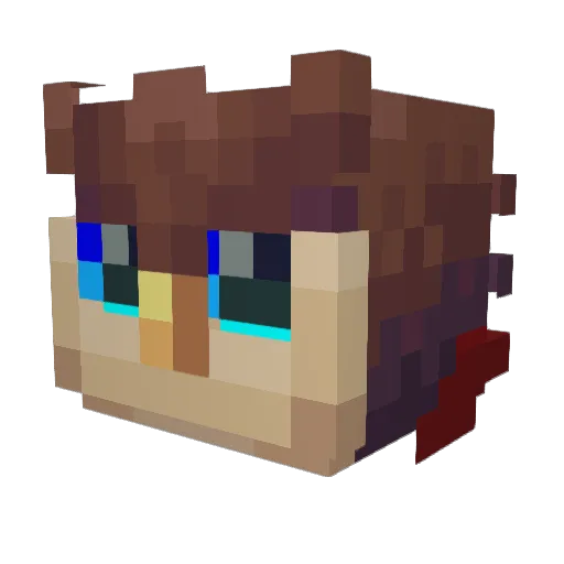 Keyderyn Minecraft avatar head, 3D render