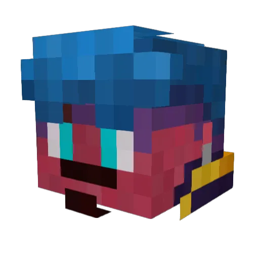 Keyditor Minecraft avatar head, 3D render