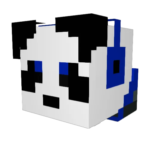Keyence Minecraft avatar head, 3D render