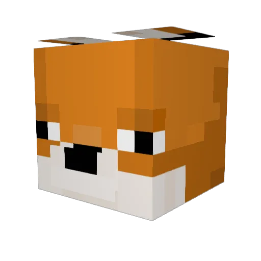 KeyingK Minecraft avatar head, 3D render
