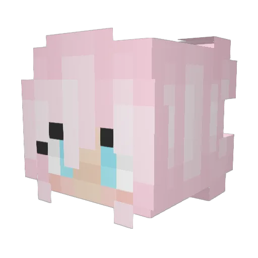 Keyjea Minecraft avatar head, 3D render