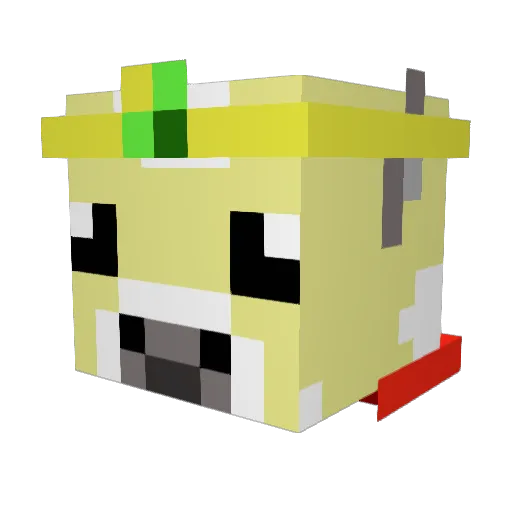 Keykey012 Minecraft avatar head, 3D render