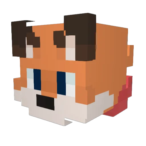 Keylep Minecraft avatar head, 3D render