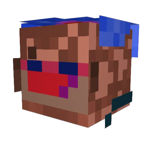 Keym4n Minecraft avatar head, 3D render
