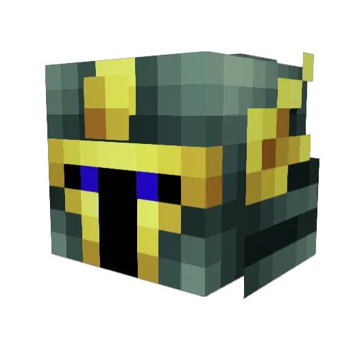 Keyman_ Minecraft avatar head, 3D render