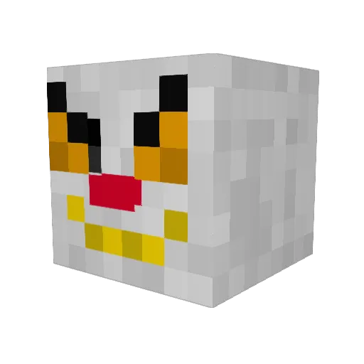 Keymin10 Minecraft avatar head, 3D render