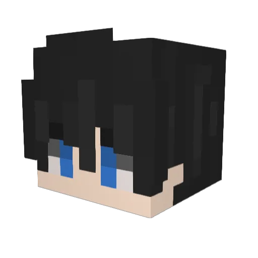 Keynoor Minecraft avatar head, 3D render